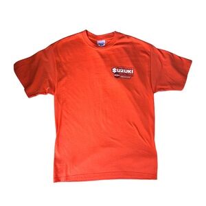 Mike Johnson's Suzuki Hot Springs AK 2004 Tee M Orange‎ Hanes Beefy-T Motorcycle